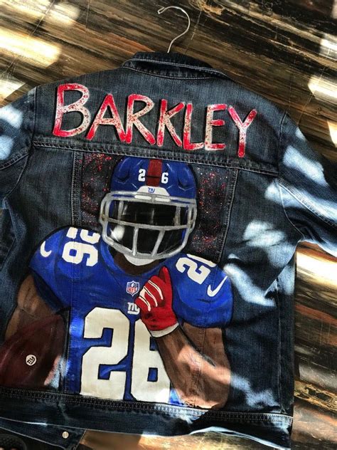Custom Painted Football Player Denim Jacket In 2020 With Images