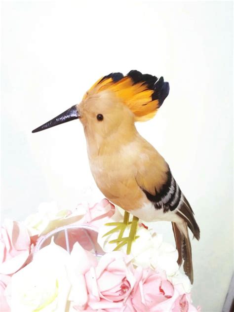 new simulation hoopoe bird model toy foamandfeathers earth yellow bird doll t about 30cm 2874