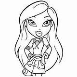 Bratz Coloring Pages Jade Girls Printable Doll Dolls Momjunction Cute Top Outline Drawing Print Face Bohemian sketch template