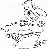 Cartoon Vector Runner Male Outlined Coloring Ron Leishman Running Clipart Royalty sketch template