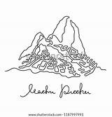 Machu Picchu sketch template