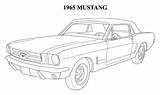 Mustang Drawing Coloring Outline 67 Ford Car 1965 Pages 1964 Shelby Cars Mustangs 1968 Color Template Drawings Sketch Adult Colouring sketch template