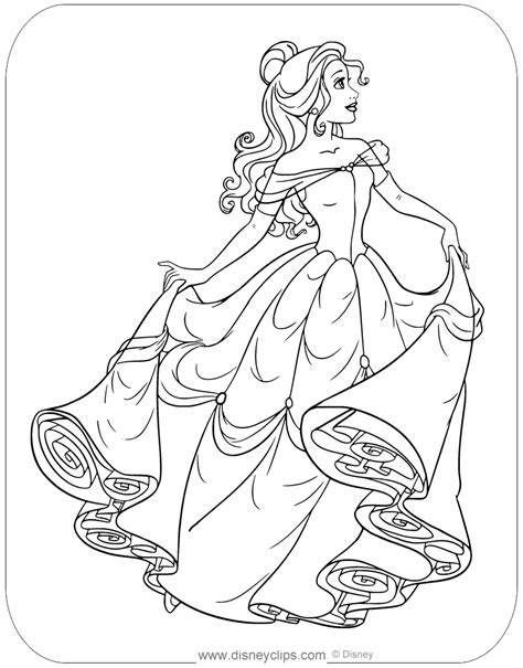 belle coloring page  printable coloring pages disney princess