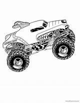 Coloring Monster Pages Grave Digger Printable Truck Print Jam sketch template