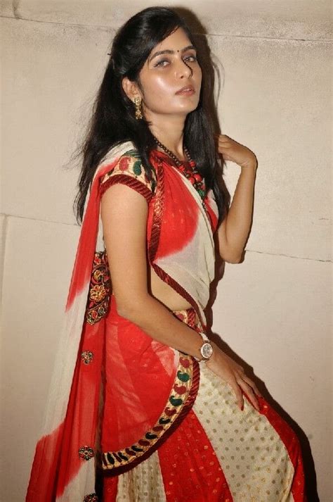 Madhumitha Hot Photos In Saree At Cut Chesthe Movie Audio