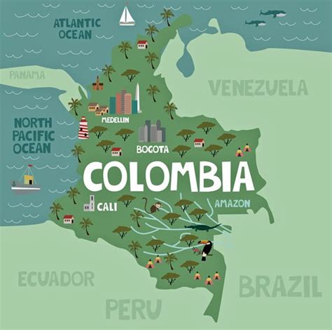 kolumbien karte der wichtigsten sehenswuerdigkeiten orangesmilecom