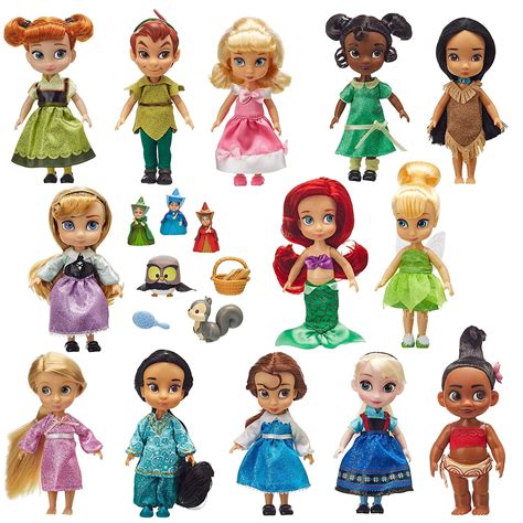 disney store animators collection mini doll gift set  ariel belle