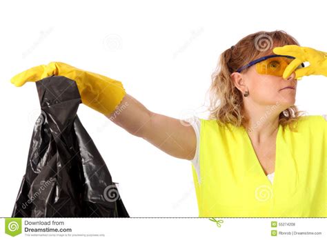 Woman In Her 40s Wearing A Gloves And Safety Glasses Stock