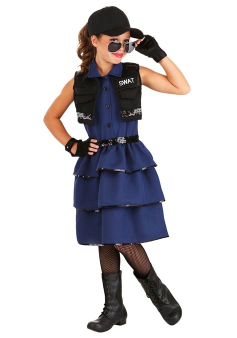 swat officer girl s costume