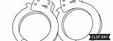 Template Handcuffs Clipart sketch template