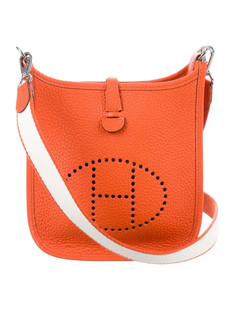 hermes  amazon evelyne tpm orange crossbody bags handbags