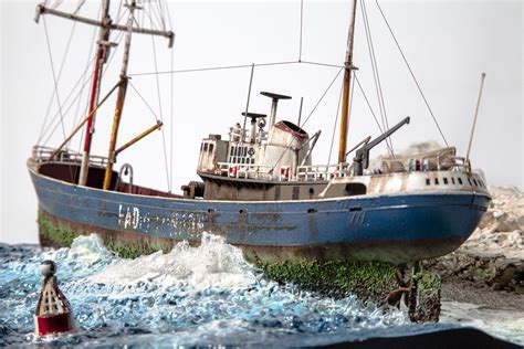 revell fishing trawler  abandoned radio london pirate radio