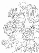 Goku Kamehameha Ssj Raykugen Ssj1 Lineart sketch template