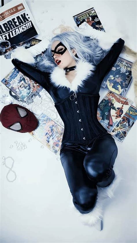 cosplay girl bunnybii 006 black cat spiderman marvel