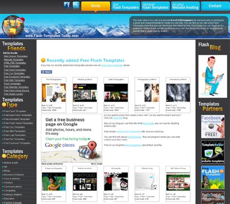 excellent  flash websites templates tutorialchip