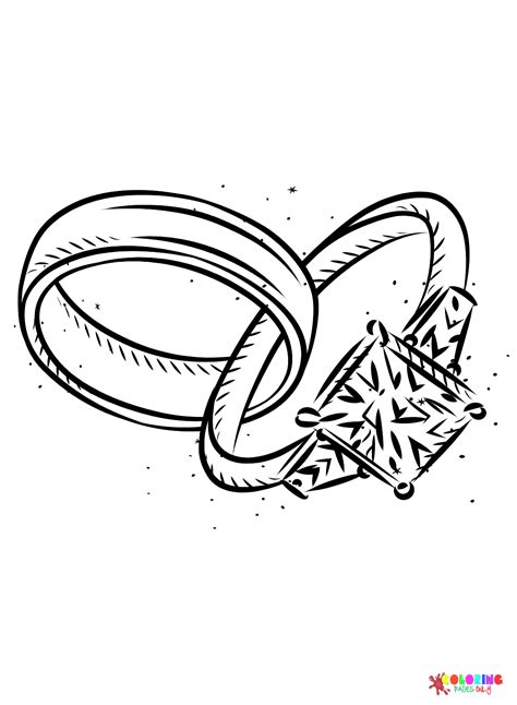beautiful wedding ring coloring page  printable coloring pages