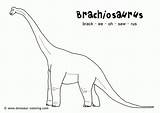 Coloring Brachiosaurus Dinosaur Neck Long Pages Printable Herbivore Colouring Kids Print Necked Pdf Cute Legs Choose Board Has sketch template