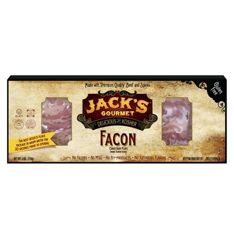 jacks gourmet kosher facon beef bacon jacksgourmetcom