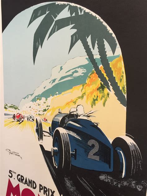 vintage french poster monaco grand prix formula    etsy