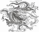 Coloring Dragon Pages Chinese Dragons Adult Drawing Adults Festival Print Boat Year Printable Ancient Realistic Advanced Color Head China Hard sketch template