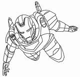 Iron Coloring Man Flying Pages Getcolorings sketch template