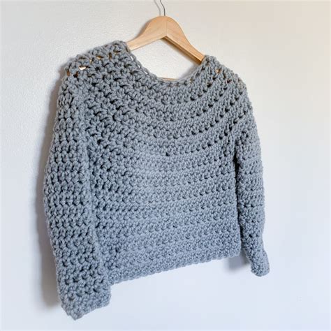 Any Yarn Top Down Crochet Sweater Pattern Beginner S Etsy Uk