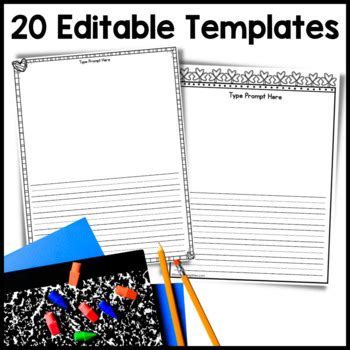 kindergarten writing template editable  time  kindergarten tpt