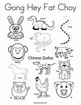 Coloring Fat Gong Choy Hey Chinese Year Noodle Twistynoodle Twisty Built California Usa sketch template