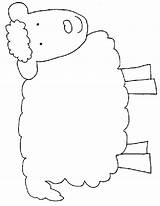 Sheep Coloring Printable Template Outline Lamb Cut Farm Preschool Craft Kids Pages Animal Clipart Templates Crafts Cotton Lost Balls Face sketch template