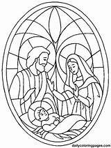 Nativity Coloring Stained Glass Pages Scene Christmas Choose Board Creche Scenes Sheets sketch template