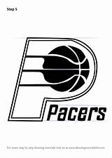 Pacers Logo Indiana Draw Drawing Step Nba Tutorials Pages Drawingtutorials101 Tutorial Choose Board sketch template