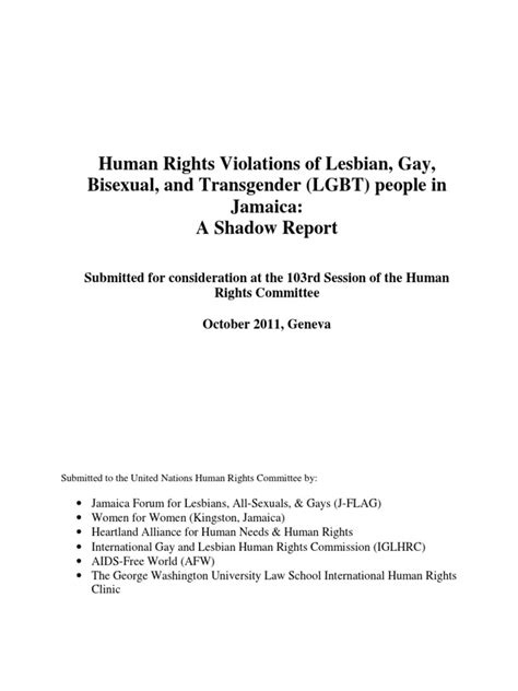 The State Of Lgbt Human Rights In Jamaica Pdf Human Rights