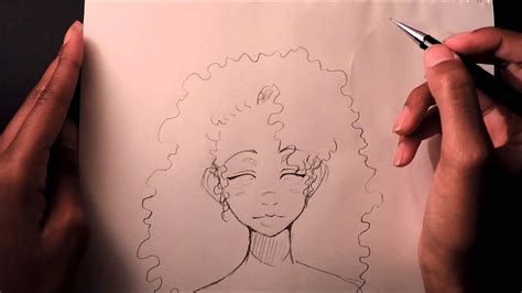 How To Draw Curly Afro Hair Youtube