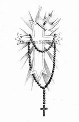 Rosary Tattoo Designs Drawings Drawing Tattoos Cross Crown Rosaries Women Dog Tags Deviantart Girls Could Hanging Off Paintingvalley Choose Board sketch template