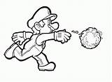 Coloring Mario Paper Pages Print Popular sketch template
