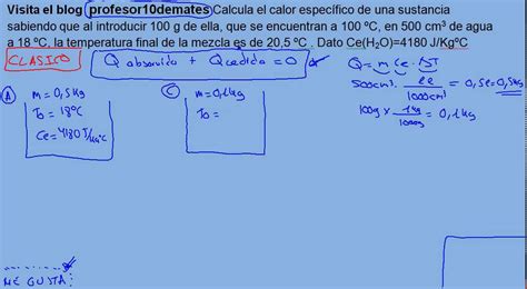 Examen Calor Específico Cálculo Youtube