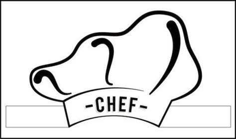chef hat coloring sheet chefs hat chef hats  kids coloring pages