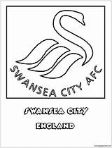 Swansea City Pages Coloring Soccer sketch template