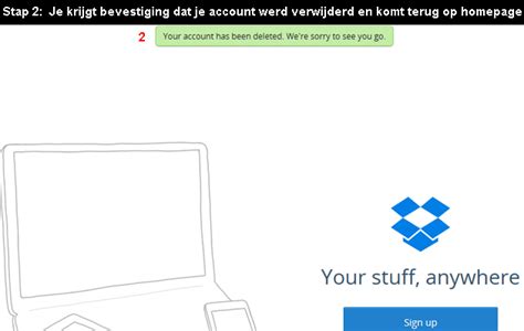 hoe dropbox account verwijderen met screenshots