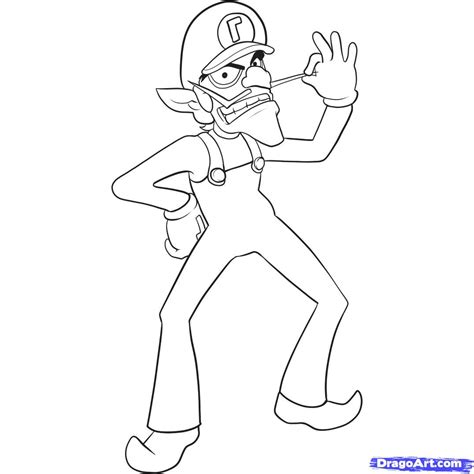 waluigi coloring page images