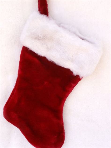 Vintage Large Plush Christmas Stocking By Dagutzyone On Etsy 18 00