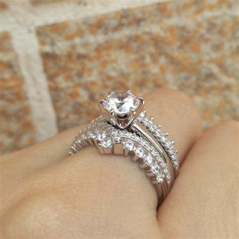 newshe wedding engagement ring set  women ct  cz