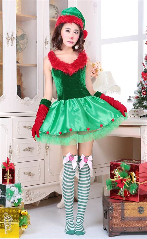 sexy little helper elf costume n10911