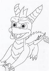Spyro Reignited Trilogy Lineart sketch template