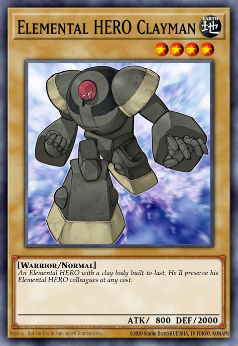 elemental hero clayman yu gi  card  ygoprodeck