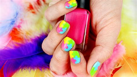 puzzle nail art tutorial for long and short nails youtube