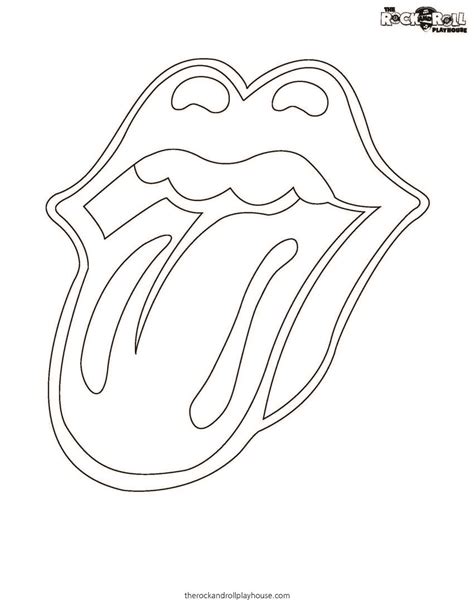rolling stones coloring  rock  roll playhouse