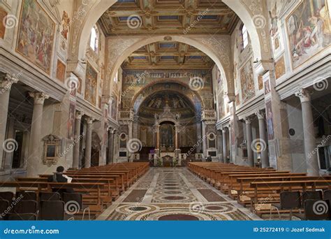 rom innenraum basilika der kirche sankt prassede stockbild bild von