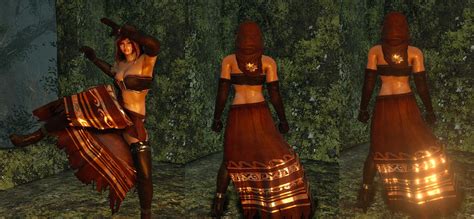 Sweaty Skin Mod And Retouched Desert Sorceress Gear At