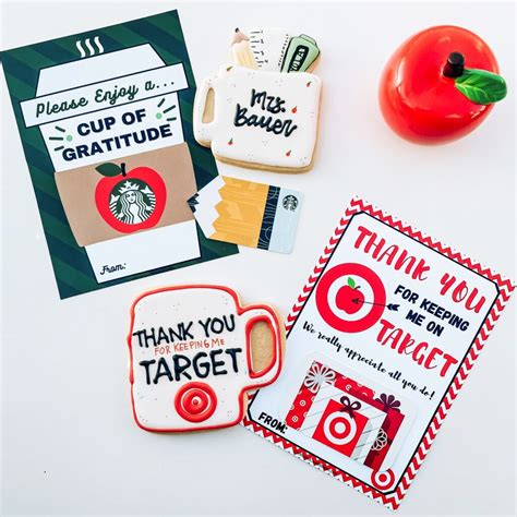target  starbucks teacher appreciation gift idea  printable
